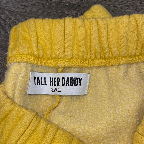 Call Her Daddy Mustard Yellow 'Wednesday' Hoodie and Sweatpants Set Size S - Picture 3 of 5